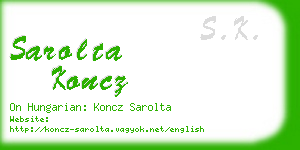 sarolta koncz business card